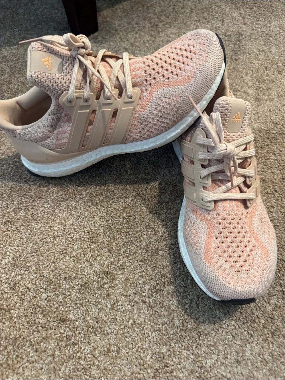 adidas Women’s Light Pink Knit Running Shoes
